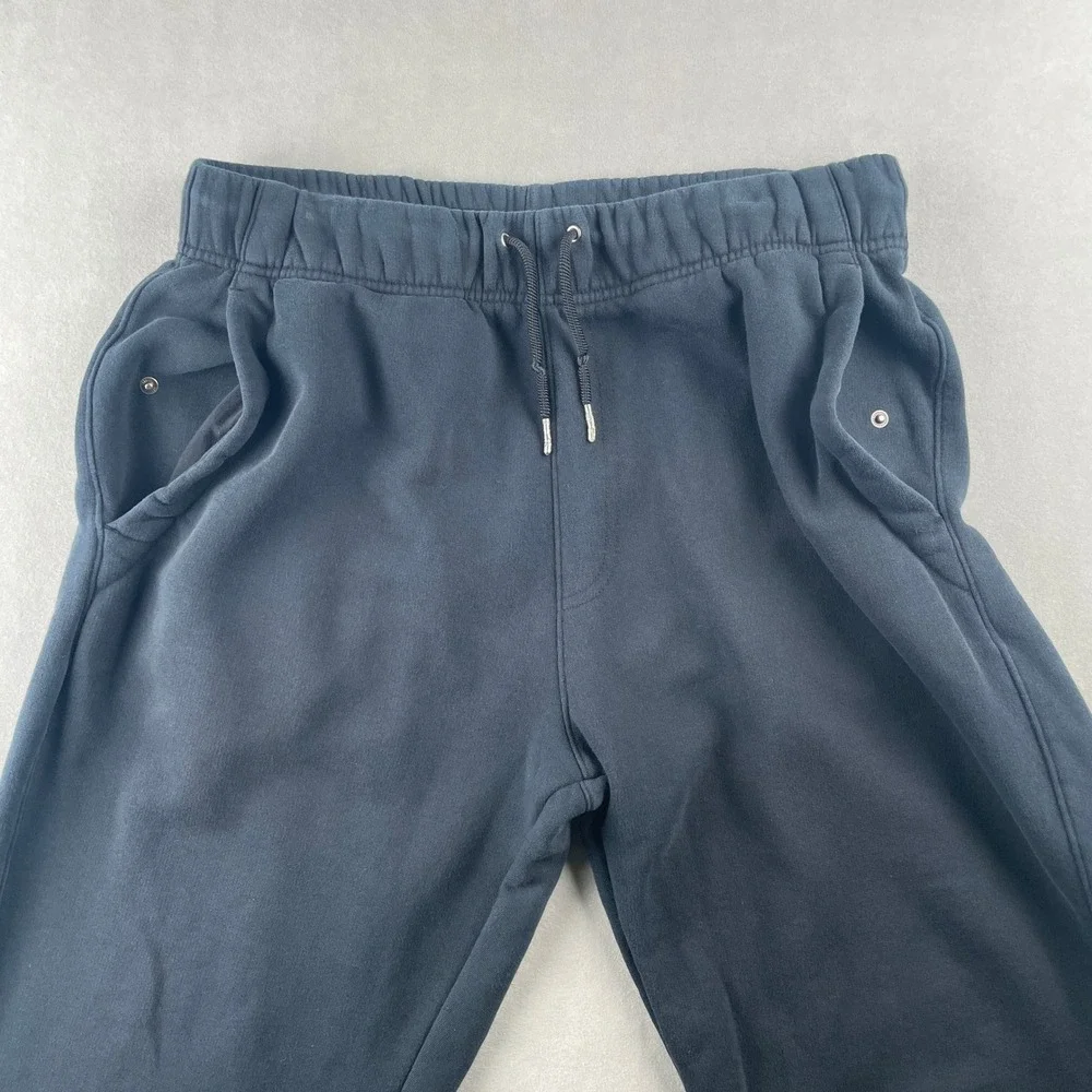 Nike Jordan Sportswear Fleece Sweatpants Black Custom Hem Snap Pocket Comfy M‎